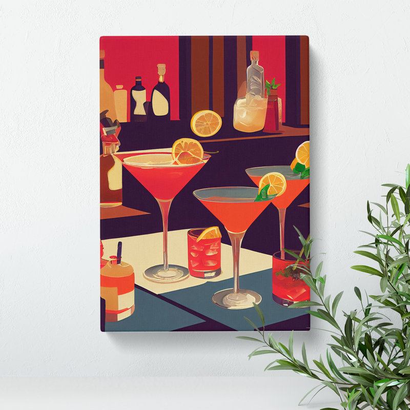 Selection Of Cocktails No.1 - Wrapped Canvas, 50cm H x 35cm W x 3cm D
