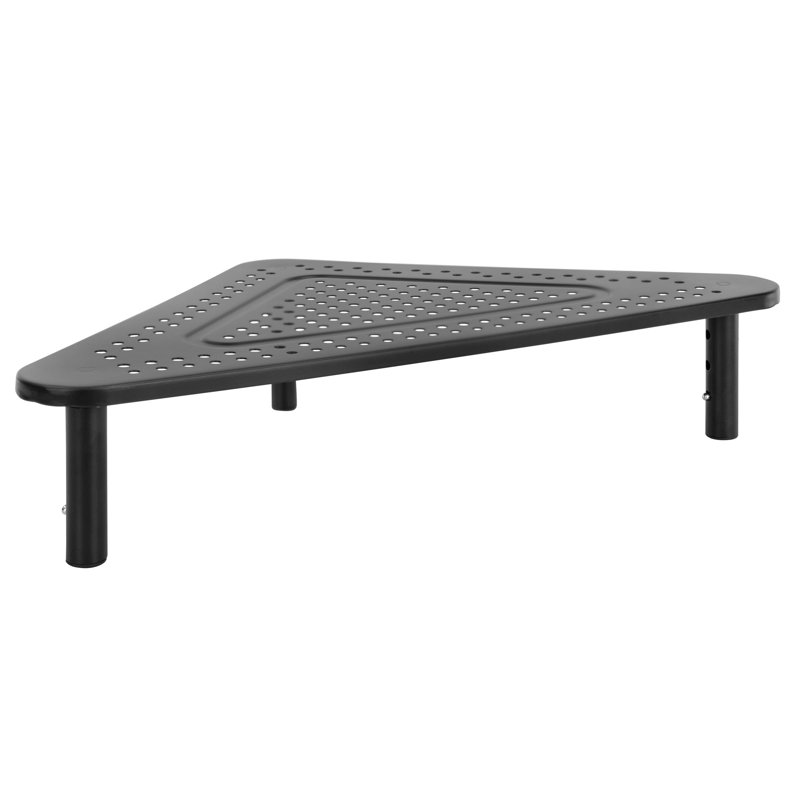 Montez-le! Support pour écran d'angle réglable en hauteur, élévateur d'écran, conception ergonomique peu encombrante, noir