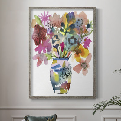 Linear Bouquet I, reproduction encadrée - bois massif