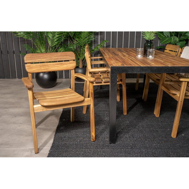 Charvi Stacking Patio Dining Armchair with Cushion