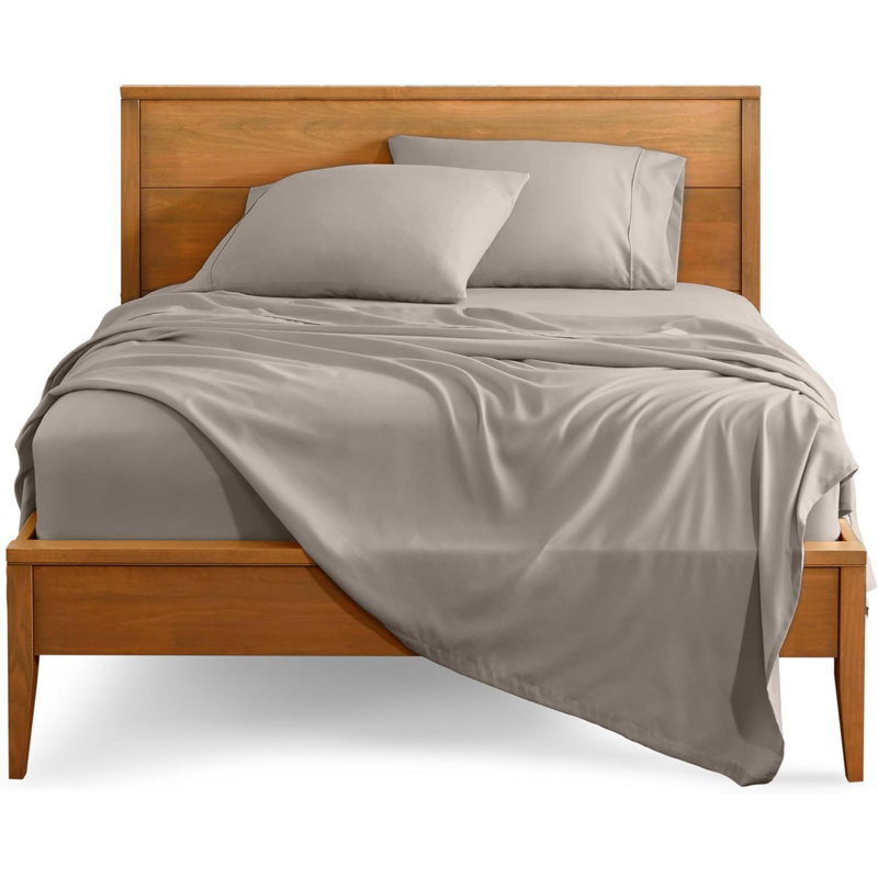 Ensemble de draps pour grand lit - Draps de luxe en microfibre 1800 - Doux brossé - Poches profondes - Facile à installer - Ensemble de 4 pièces - Draps et taies d'oreiller