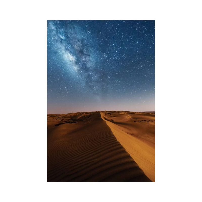 Milky Way and the Desert, Oman 1 Piece Wrapped Canvas Wall Art, 66.04 cm H x 45.72 cm W x 3.175 cm D