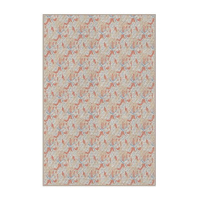 Tapis rose / crème Power Loom