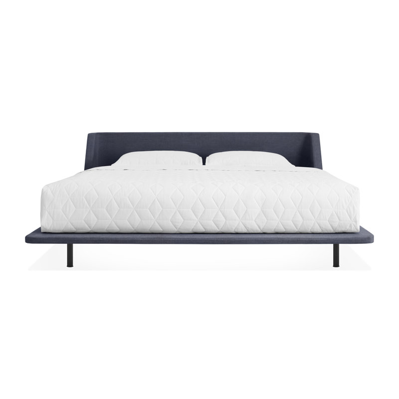 Nook Upholstered Bed, King, Edwards Navy Crossweave