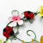 Décoration murale suspendue coccinelles