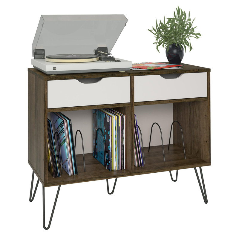 Concord Audio Rack, Brown Oak/Gray