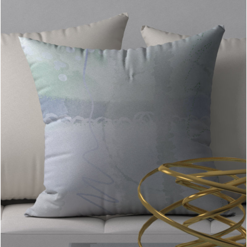 Abstract Throw Pillow, 18" H x 18" W