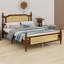 Base de lit en bois avec tête de lit en rotin-659028500-659028498