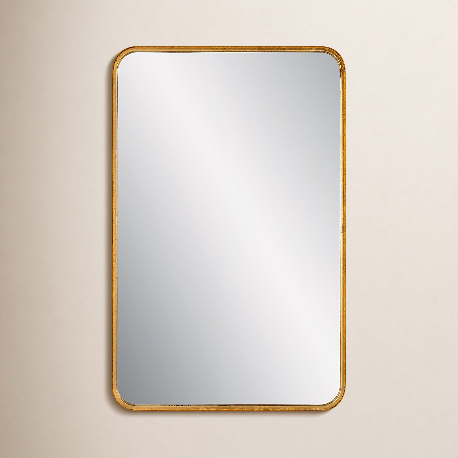 Adrienne Metal Wall Mirror, Gold Leaf, 38" x 24", 1