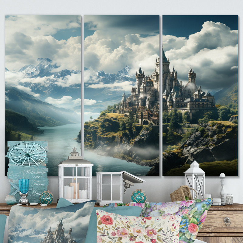 Château de châteaux - ensemble de salon d'art mural, H 28 po x l 36 po x P 1 po