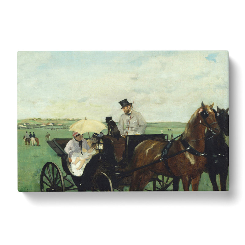 At The Races In The Countryside by Edgar Degas - Wrapped Canvas Painting, 50cm H x 76cm W x 3cm D