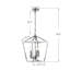 Luminaire suspendu géométrique 4 lumières Alexian-947386373