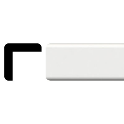 1.125'' H x 96'' W x 1.125'' D PVC Moulding