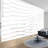 Macadamia Double Rail Panel Track Extendable Semi-Sheer White Vertical Blind
