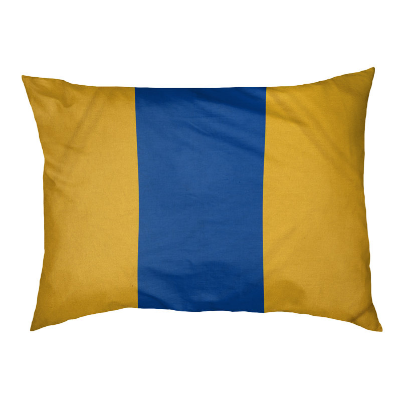 Pet Bed, Large (40" L x 50" W), Gold/Royal Blue