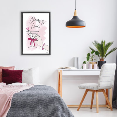 Cadre flottant Cheers To Love Martini, design par Martina Pavlova