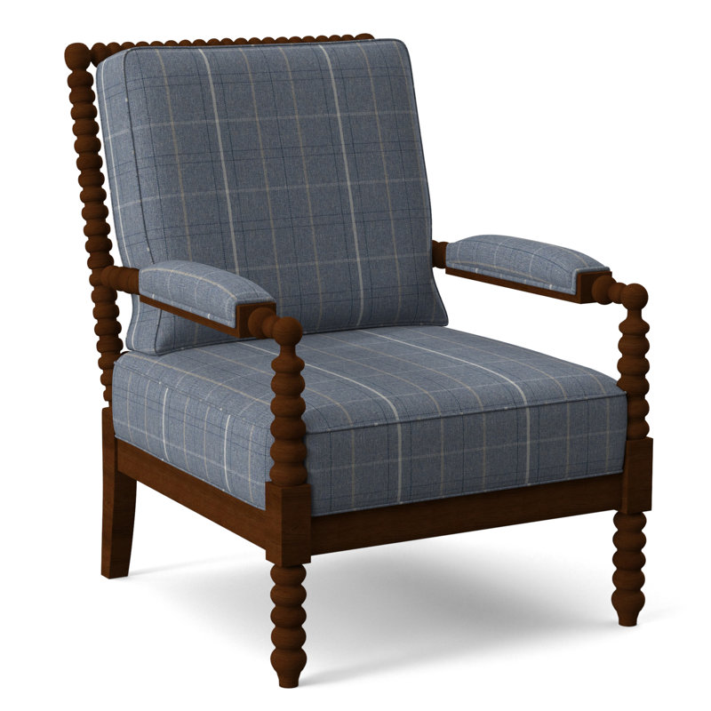 Lind Island 29" Wide Lounge Chair, Paprika Chenille; 0344-21, Coffee Finish