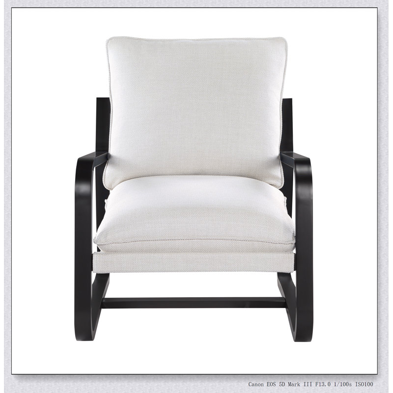 Chaise Sling Blaire revêtue de tissu gris anthracite avec structure en métal, Polyester beige