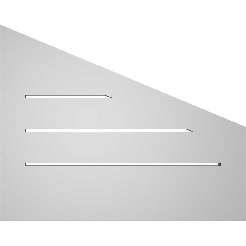 Évent en givre fonctionnel en demi-pointe à montage sur surface gauche Signature, H 16 po x l 20 po x P 1,5 po