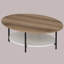 Table basse moderne à 2 niveaux