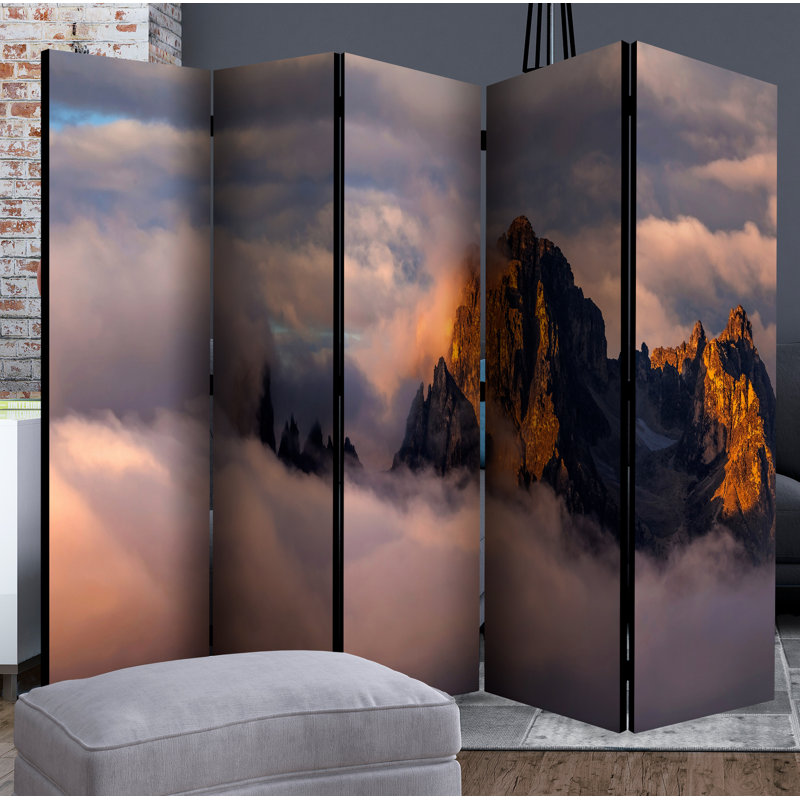 Madteos 172cm H Solid Wood Folding Room Divider, 5