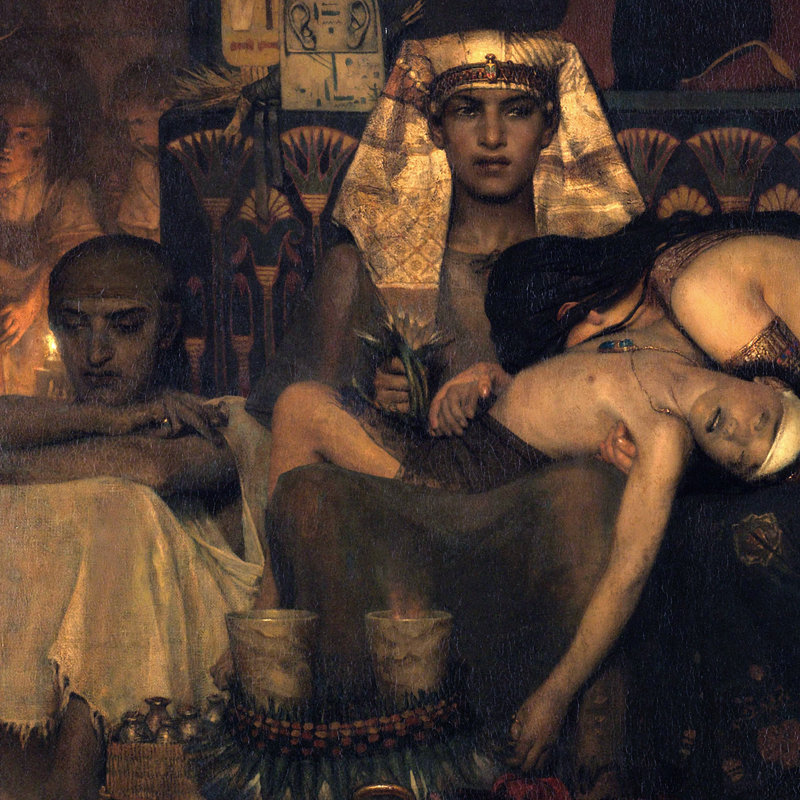 Death Of The Pharaoh's Firstborn Son, 1872 Print by Lawrence Alma-Tadema, 31.5" H x 47.5" W x 1.75" D