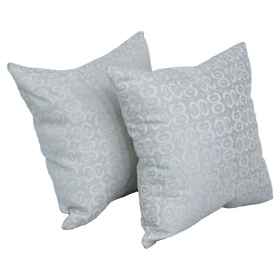 Coussins décoratifs en jacquard 17 po avec insertions (ensemble de 2)