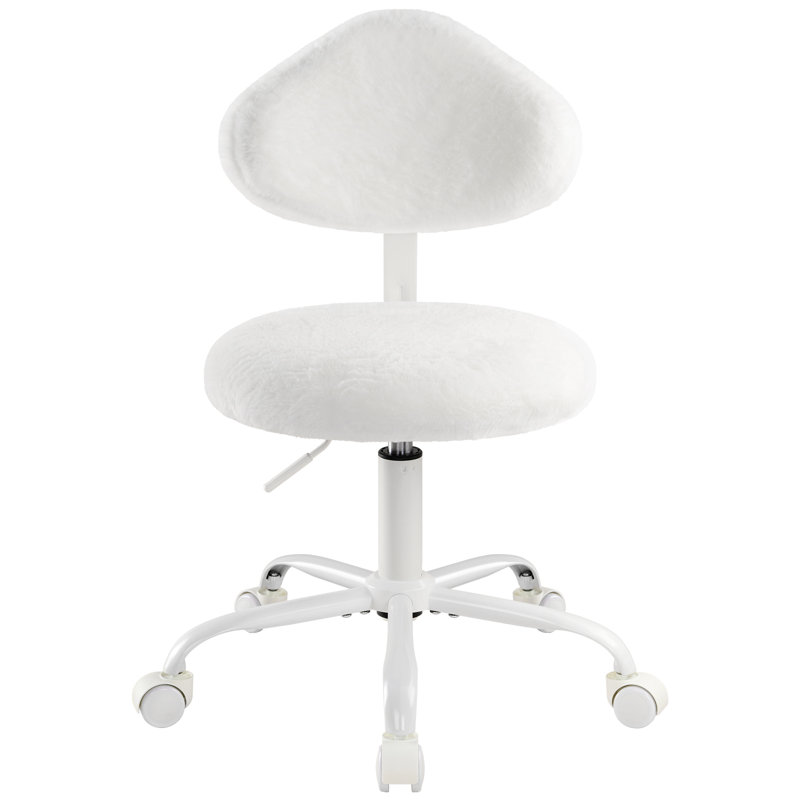 Upholstered Swivel Accent Chair, White