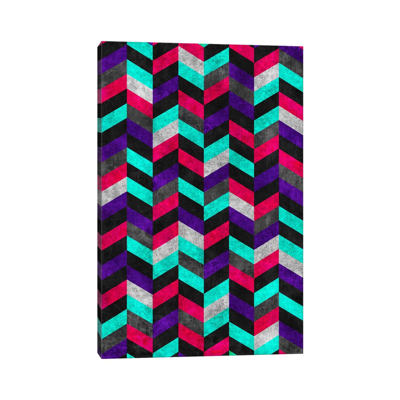 Geometric Mundo B 1 Piece Wrapped Canvas Wall Art, 20.32 cm H x 30.48 cm W