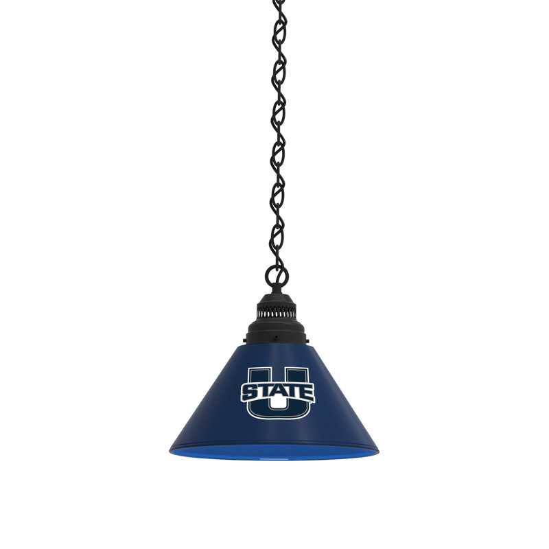 1 - Light Single Pendant, Black, Utah State Aggies