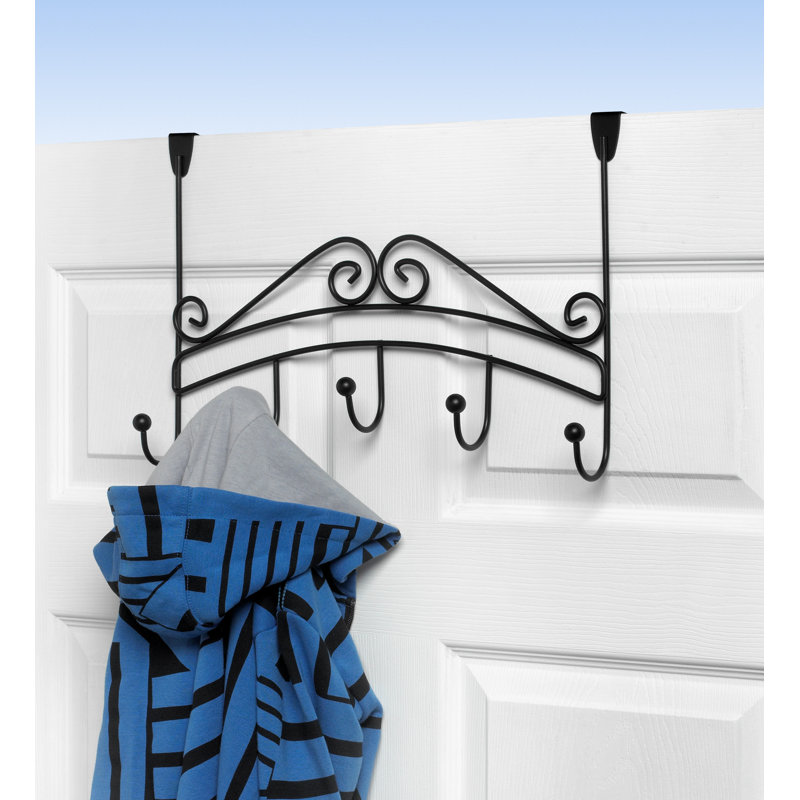 Yorkshire Over-the-Door Coat Rack, Black