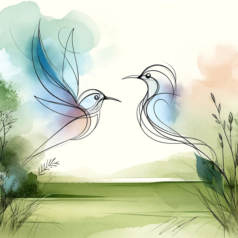 «Windswept Whispers» sur toile, H 12 po x l 12 po x P 1 po