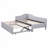 Twin Size Upholstered L-Shaped Upholstered Daybed with Pop Up Trundle-190051926