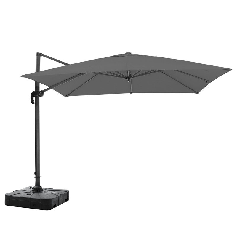 Aappo 300cm Cantilever Parasol, Dark Grey
