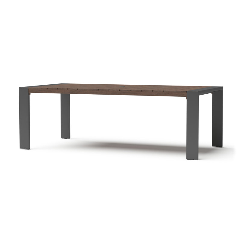 Table de salle à manger d'extérieur 45 po 90 po - gris
