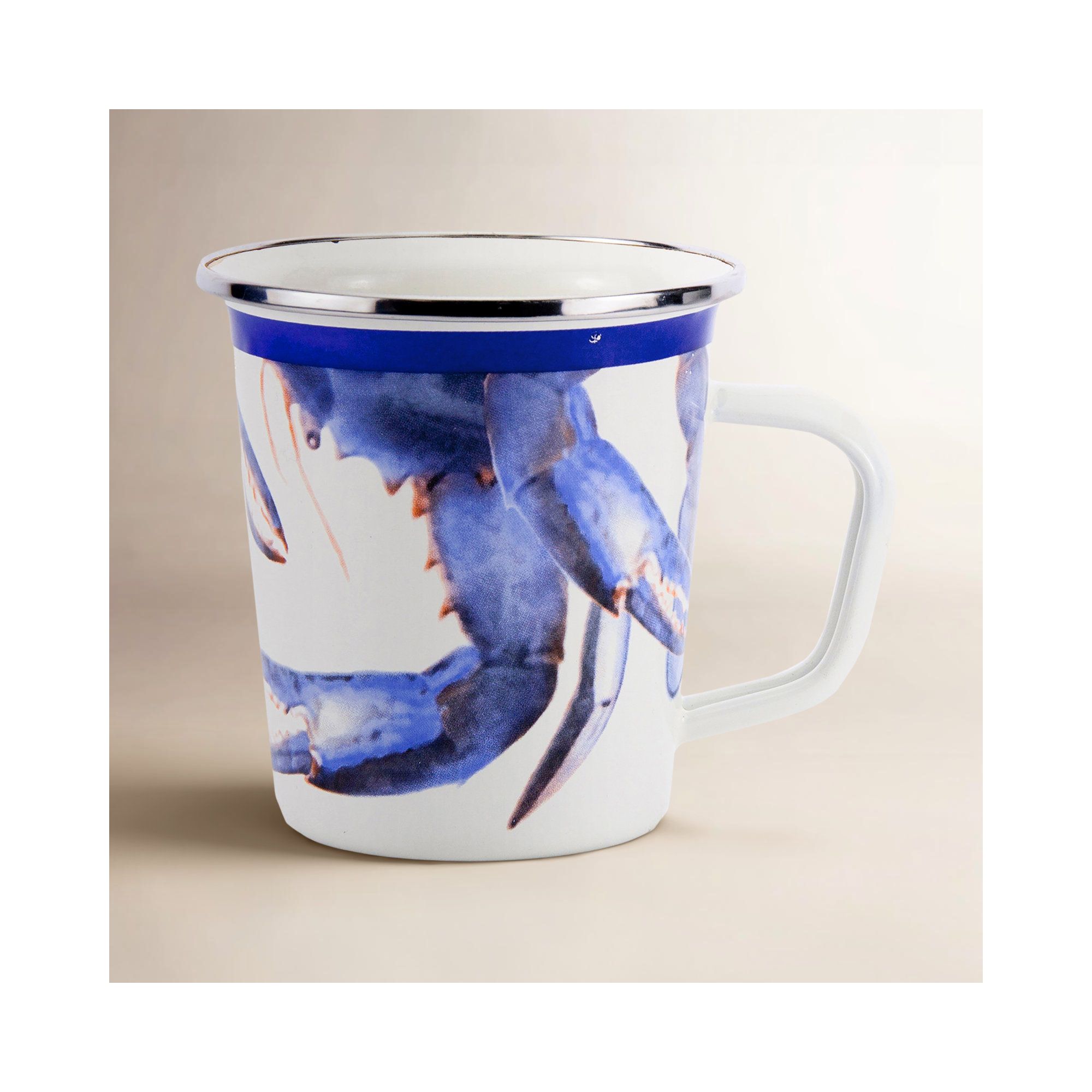Golden Rabbit Blue Crab Enamel Mugs