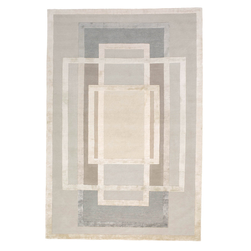 David Rockwell Platinum Metallic Area Rug, Rectangle 10' x 14'