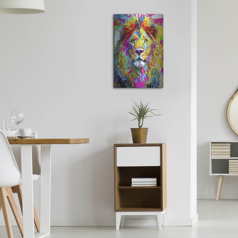 Ivy Bronx «The Transported Lion» par Dean Russo, art mural en métal, H 24 po x l 16 po
