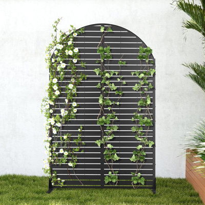 Metal Privacy Screen - Freestanding Outdoor Privacy Screen for Patio Balcony by UFURYRIDE