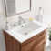 Cayman White Ceramic Rectangular Drop-in Bathroom Sink