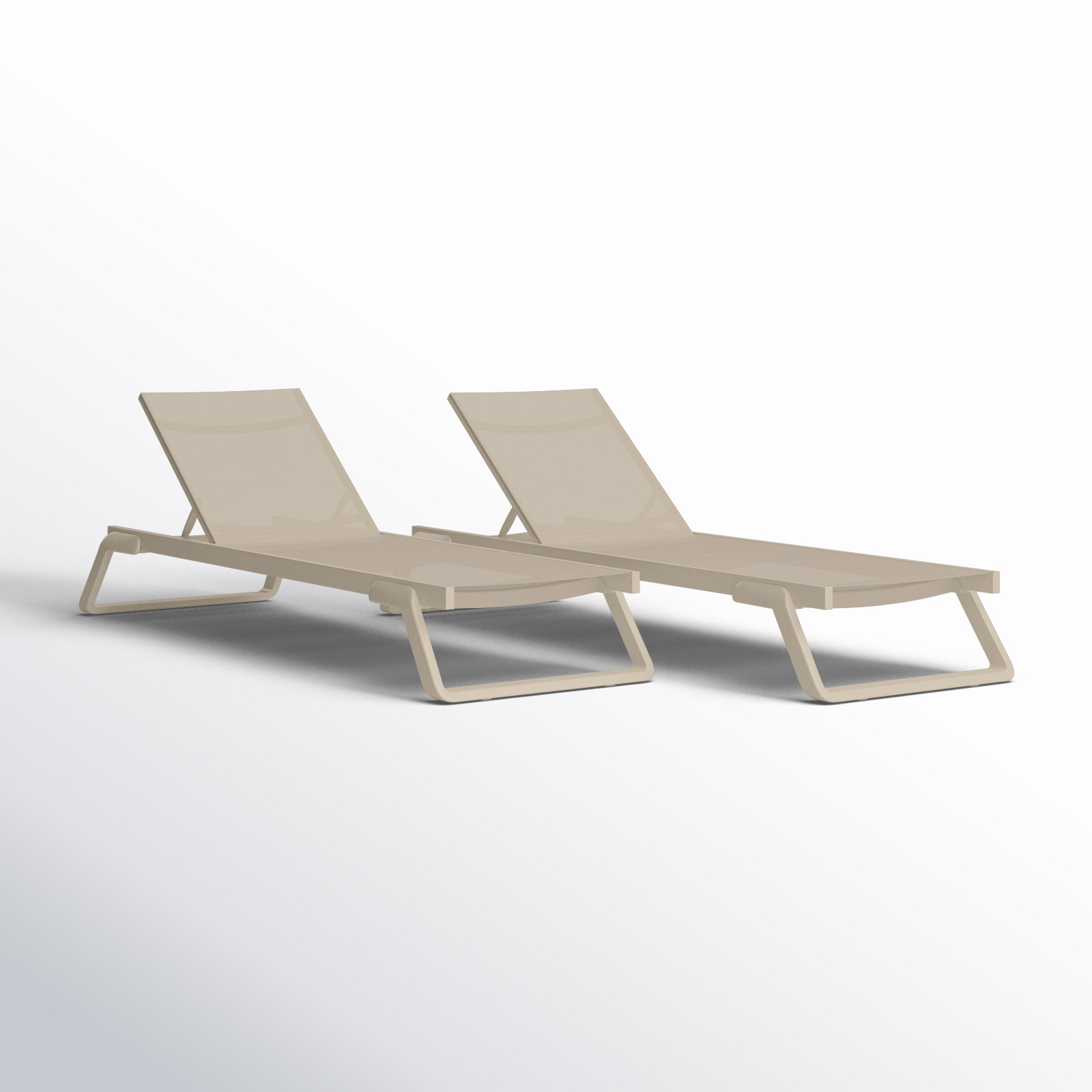 Holli 28.34'' Outdoor Chaise Lounge, Taupe