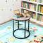 Table de bout ronde moderne pour petits espaces, table d'appoint d'appoint de 20 pouces et table de chevet avec base en métal robuste pour le salon, la chambre à coucher et le bureau