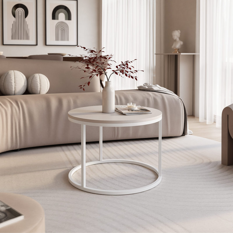 Coffee Table with Storage, White, Cashmere, 42 cm H x 60 cm L x 60 cm W
