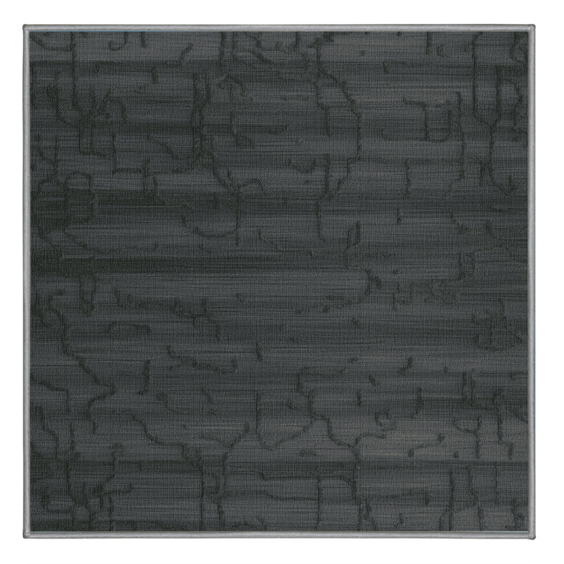 Tapis abstrait gris lavable à la machine, Carré 5 pi