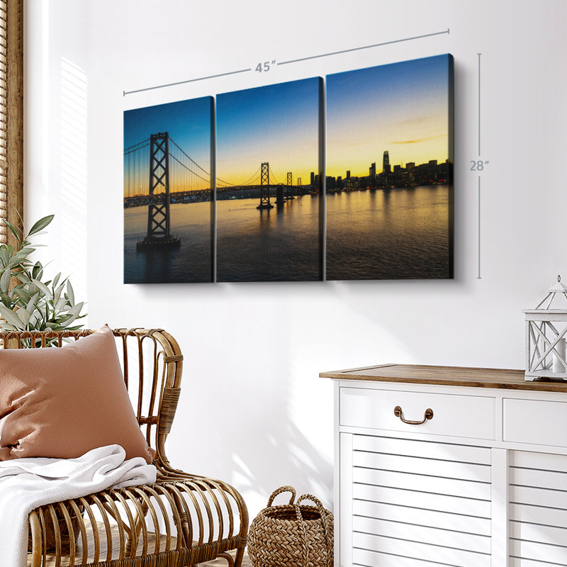 «San Francisco Nightfall», 3 pièces, H 28 po x l 45 po