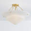 Loburn Semi Flush in Aged Brass