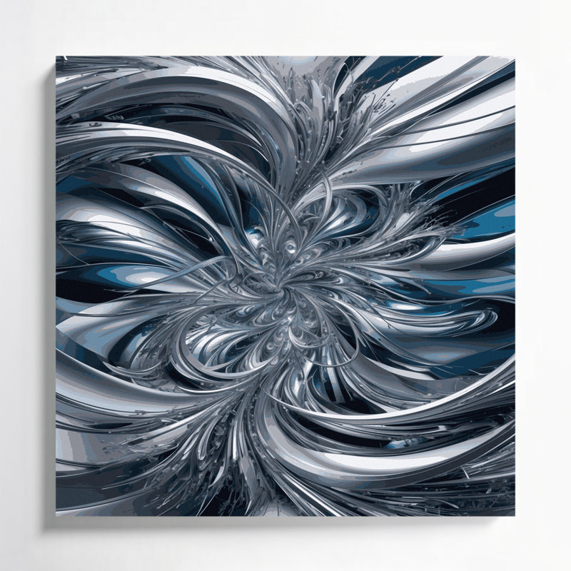 Art numérique sur toile, abstraction numérique 31, H 12 po x l 12 po