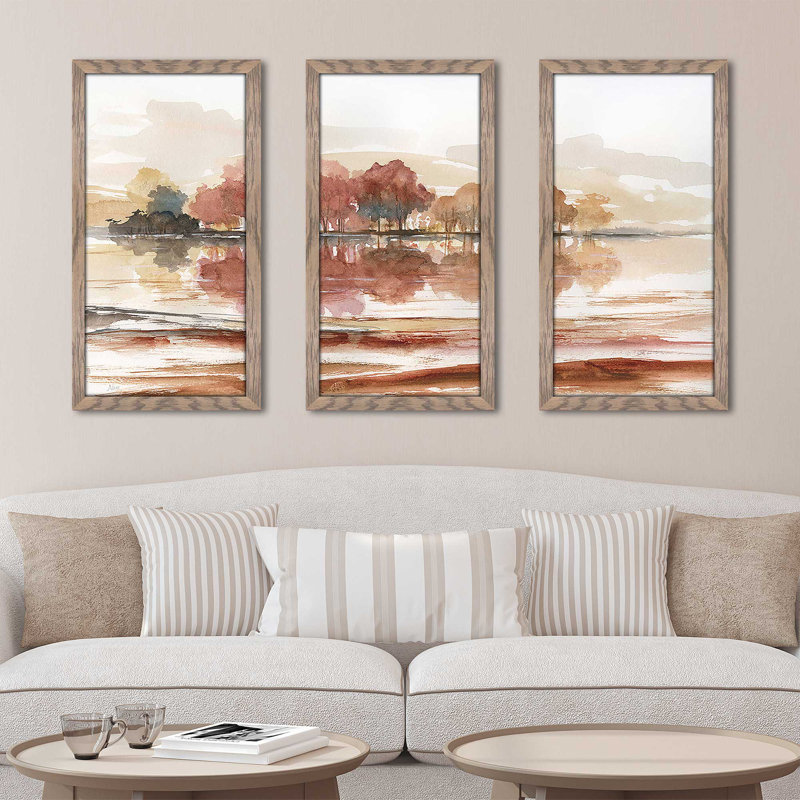 «Earthy Dreams», reproduction sur acrylique 3 pièces, H 25,5 po x l 40,5 po x P 1 po