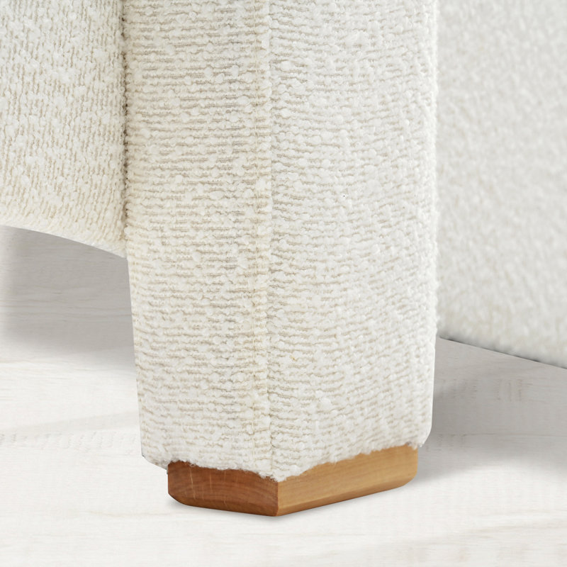 Fauteuil d'appoint rembourré l 30,2 po, Boucle blanc