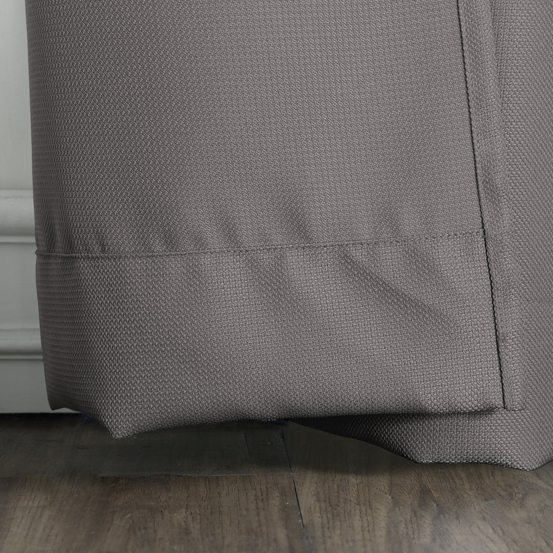Panneau de rideau simple semi-diaphane avec œillets - Basics by Wayfair ™, l 48 po x L 84 po, Nickel
